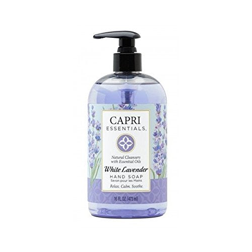 Capri Essentials Natural Hand Soap with Essential Oils  White Lavender, 16 oz.