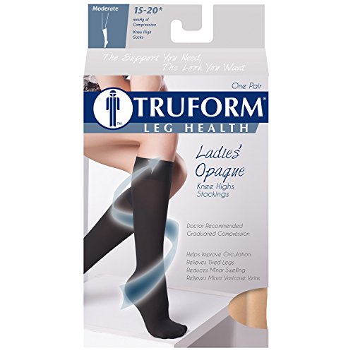 Truform Women's Compression Stockings, Knee High Length, Medical Support