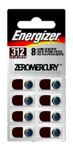 Energizer Zinc Air Perf Pack Hearing Aid Batteries Az312e, 8-Count