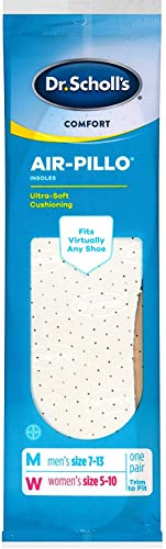 Dr. Scholl's Air Pillow Insole Unisex Shoes,Men (sizes 7-13) and Women (sizes 5-10),one pair