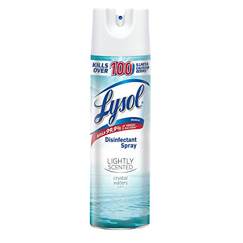 Lysol Disinfectant Spray, Lightly Scented Crystal Waters, 19oz