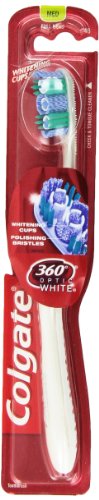 Colgate 360 Optic White Full Head Toothbrush, Medium