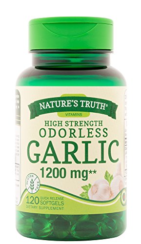 Nature's Truth Garlic 1200 mg Odorless Supplements, 120 Count