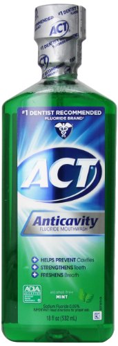 ACT Alcohol Free Anticavity Fluoride Rinse, Mint - 18 oz