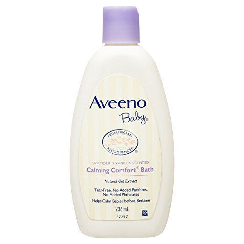 Aveeno Baby Calming Comfort Bath with Lavender & Vanilla, Hypoallergenic & Tear-Free, 8 fl. ox