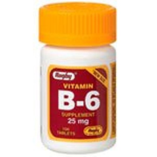 Vitamin B-6 25 mg, 100 Tablets, Watson Rugby