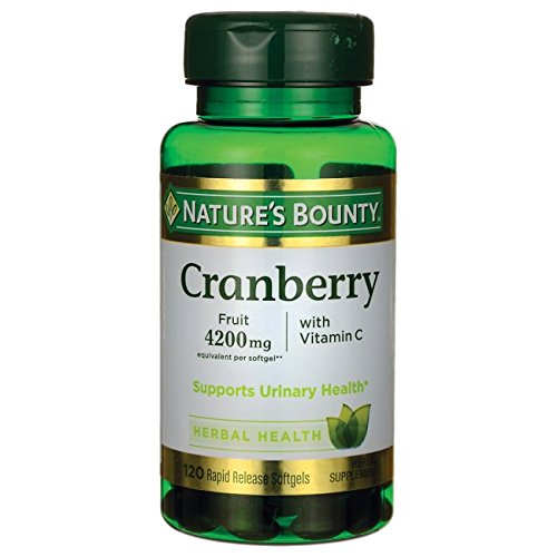 Natures Bounty Cranberry Fruit Plus Vitamin C, 4200mg (120 Softgels)