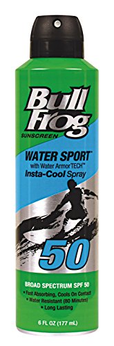 Bull Frog Water Armor Sport InstaCool Continuous Spray Sunscreen, SPF 50 - Buy Packs and SAVE