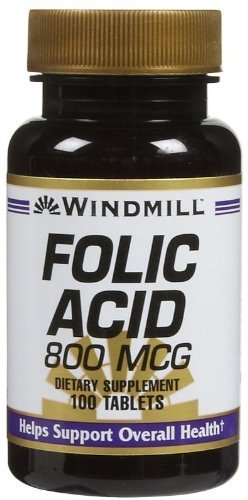 Windmill Folic Acid 800 Mcg Tabs, 100 ct