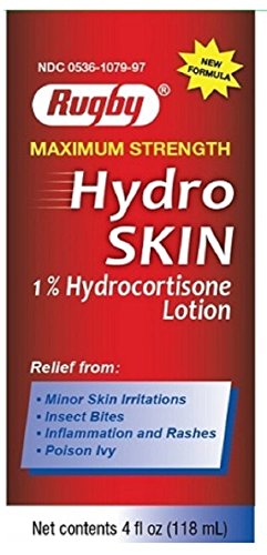 Rugby Hydroskin 1% Hydrocortisone Lotion 4 fl. oz. (118mL) Per Pack