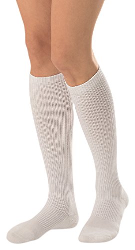 JOBST Activewear 15-20 mmHg Knee High Compression Socks, Medium, Cool White