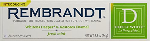 Rembrandt Deeply White Whitening Fluoride Toothpaste Mint, 2.6 Ounce