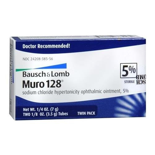 Bausch + Lomb Muro 128 Ointment 5% Twin Pack 7 GM - Buy Packs and SAVE