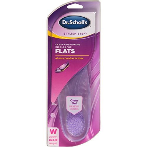 Dr. Scholl’s Stylish Step Clear Cushioning Insoles for Flats, 1 Pair, Size 6-10