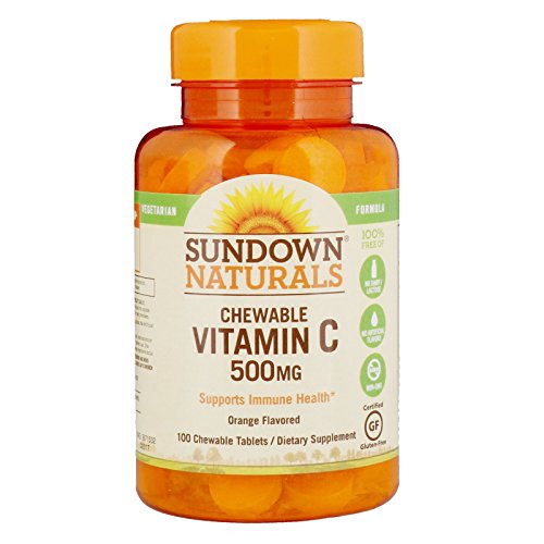 Sundown Naturals Chewable Vitamin C 500 mg 100 Tablets