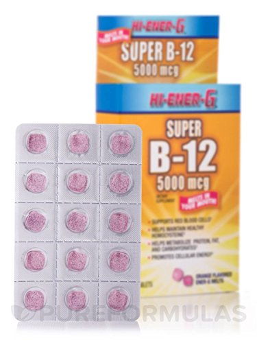 Hi Ener G Super B12 5000 mcg Tablets, By Windmill - 30 Ea