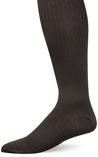 JOBST Men's Dress Knee High 8-15 Closed Toe Socks, Brown, Medium