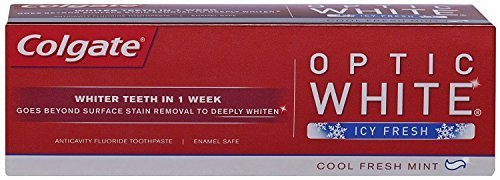 Colgate Optic White Icy Fresh Cool Fresh Mint Anticavity Fluoride Toothpaste, 5 oz - Buy Packs and SAVE