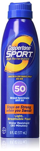 Coppertone Continuous Spf#50 Spray Sport 6 Ounce Twin-Pack (177ml)