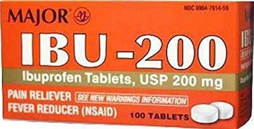 Major Ibuprofen-200, Tablet, White, 100ct