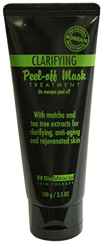 Korean Clarifying Peel Off Face Mask with Matcha and Tea Tree extracts by BioMiracle 3.5 oz