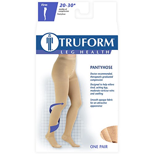 Truform 1756, Compression Pantyhose, 20-30 mmHg, Beige, Tall