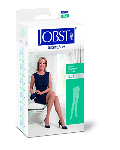 JOBST UltraSheer Maternity 20-30 mmHg Compression Stockings Pantyhose, Closed Toe, Medium, Natural