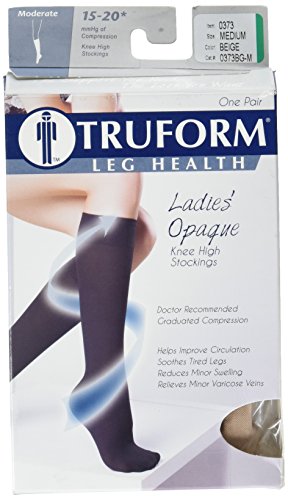 Truform Women's Compression Stockings, Knee High Length, Medical Support