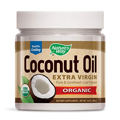 Nature's Way Organic Extra Virgin Coconut Oil- Pure, Cold-pressed, Organic, Non-GMO, Gluten-free- 16 Ounce