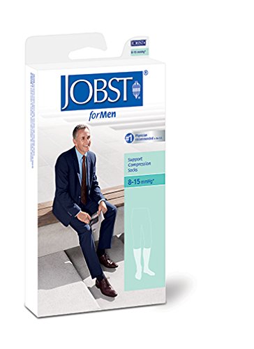 JOBST for Men Knee 8-15 Closed Toe, Black Sm