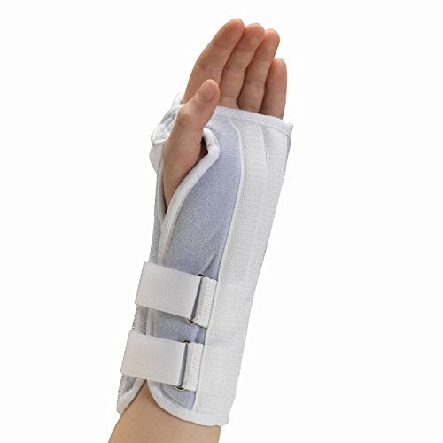 OTC Kidsline Wrist Splint Soft Foam Adjustable Support, White (Left Hand), Pediatric