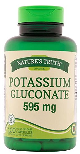 Nature's Truth Potassium Gluconate 595 mg Supplements, 100 Count