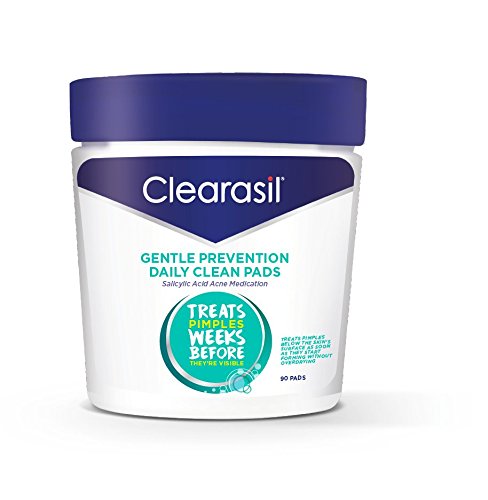 Clearasil Gentle Prevention Daily Clean Pads, 90 count, Salicylic Acid Acne Medication