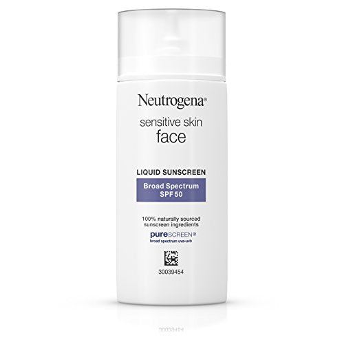 Neutrogena Sensitive Skin Face Liquid Sunscreen SPF 50, 1.4 oz