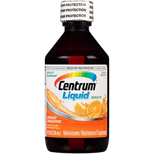 Centrum Liquid Adults (8 Fl. Oz. Bottle, Orange Tangerine Flavor) Multivitamin and Multimineral Supplement