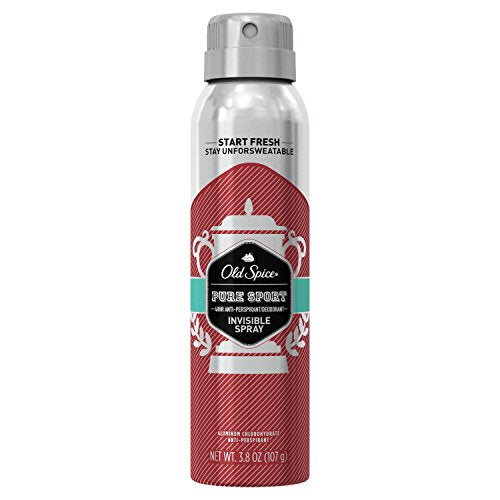 Old Spice Antiperspirant and Deodorant for Men, Invisible Spray, Pure Sport, Lemon Lime Scent, 3.8 Oz