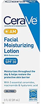 CeraVe Facial Moisturizing Lotion AM SPF 30 | 3 Ounce | Daily Face Moisturizer with SPF | Fragrance Free