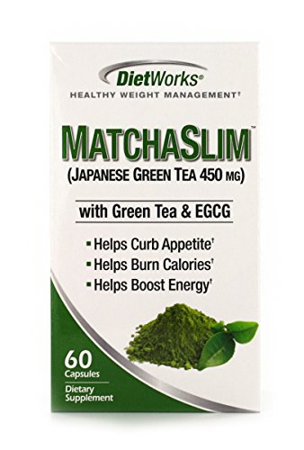 DietWorks MatchaSlim Capsules, Japanese Green Tea 500mg, Healthy Weight Loss Formula, 60 servings