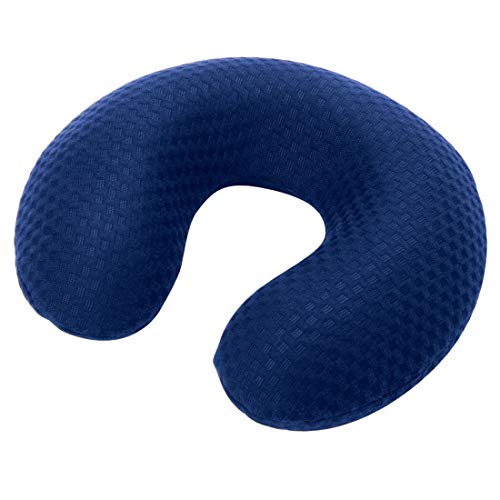 Carex Travel Pillow - Neck Pillow - Airplane Pillow - Car Pillow - Added Neck Support For Travel Sleeping - Blue