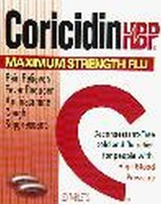 Coricidin Hbp Max Flu Dmx Size 20ct Coricidin Hbp Maximum Strength Flu Relief