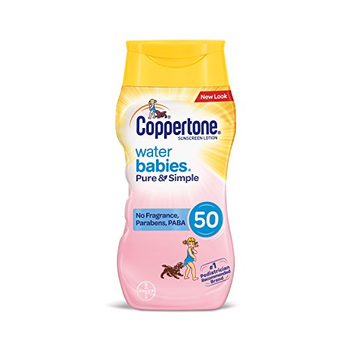 Coppertone WaterBABIES Sunscreen Pure & Simple Free Lotion Broad Spectrum SPF 50, 6 Fluid Ounce