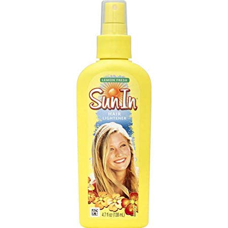 Sun-In Hair Lightener Spray, Lemon, 4.7 Ounce, Helps Lighten Hair, with Fresh Citrus, Lemon Scent for a Summer Sun-kissed Highlights Hair Style