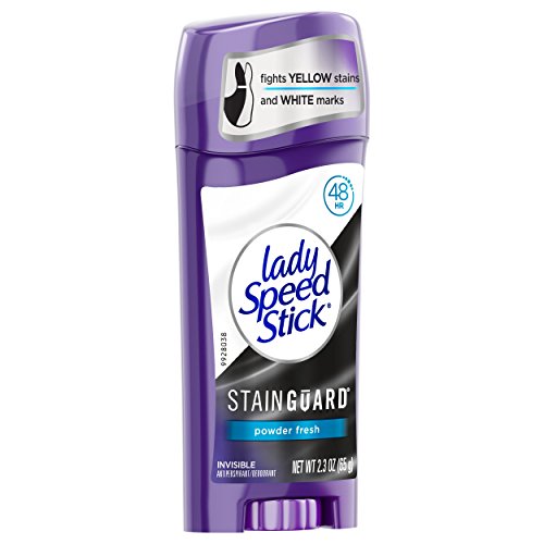 Lady Speed Stick Antiperspirant Deodorant, Stainguard, Powder Fresh - 2.3 oz (6 Pack)