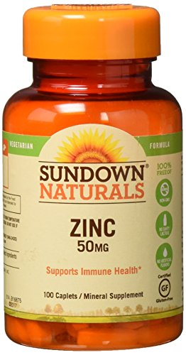 Sundown Zinc 50mg High Potency (100 Caplets)