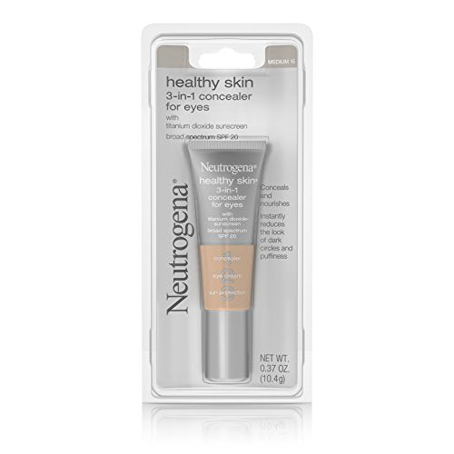 Neutrogena Healthy Skin 3-In-1 Concealer For Eyes Broad Spectrum Spf 20, Medium 15, .37 Oz.