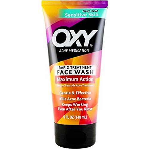 OXY Maximum Action Sensitive Advanced Face Wash, 5 ounce bottle