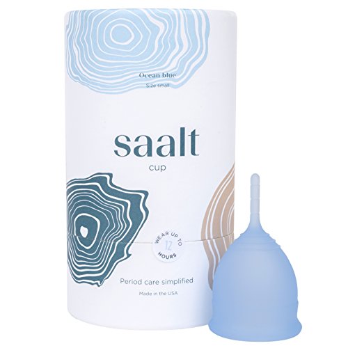 Saalt Menstrual Cup - Premium Design - Most Comfortable Period Cup - #1 Active Cup - Wear for 12 Hours - Soft, Flexible, Reusable Medical-Grade Silicone - Made in USA