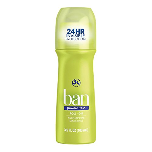 Ban Roll-On Antiperspirant Deodorant, Powder Fresh, 3.5-Ounce