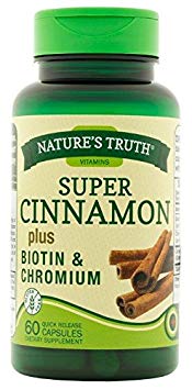 Nature's Truth Cinnamon with Biotin and Chromium Capsules, 60 Count