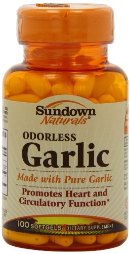 Sundown Naturals Odorless Garlic, Softgels - 100ct. Bottles,